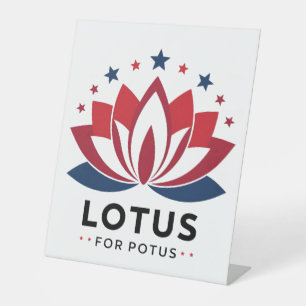 Signe De Table Lotus pour POTUS Kamala Harris 2024