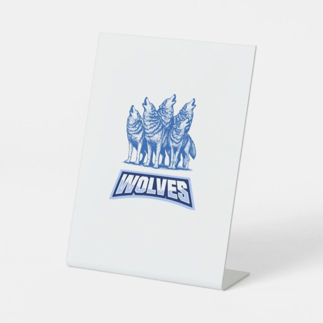 Signe De Table Loups Lance Oreiller (Recto)