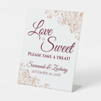 Love is Sweet Take a Treat Rose Gold & Burgundy
