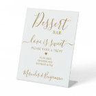 Love Sweet Personnalisé Gold Mariage Dessert Bar