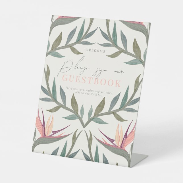 Signe De Table Lovebirds in Paradise Livre d'or (Recto)
