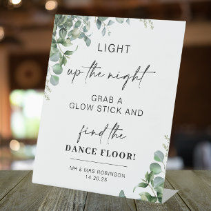 Signe De Table Lumière minimaliste sur l'affiche de danse nocturn