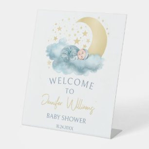 Signe De Table Lune et étoiles boho bébé garçon douche accueil