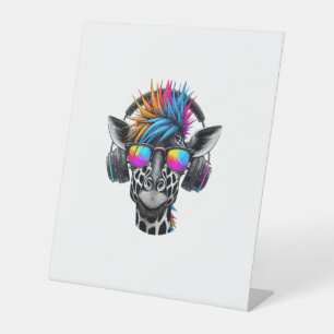 Signe De Table Lunettes de soleil girafe cool Casque girafe