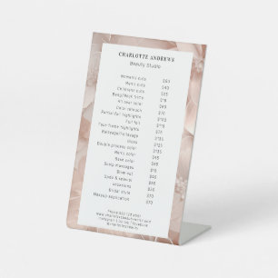 Signe De Table Luxe, Beige-Blanc, Fleur, Salon