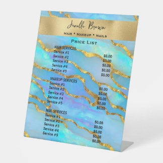 Signe De Table Luxury Opal Stone and Gold Beauty Salon Price List