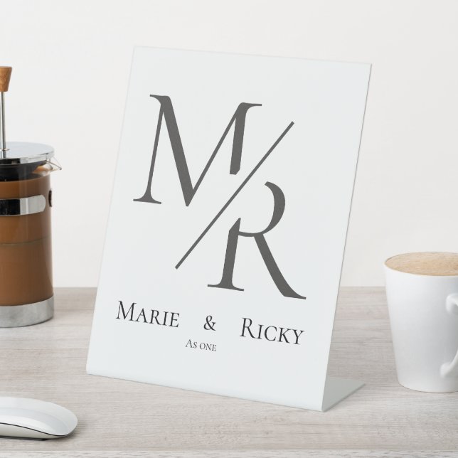 Signe De Table M & R | Nos Initiales Monogramme  (In SItu)