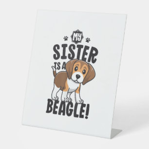 Signe De Table Ma Soeur Est Une Chemise Beagle Enfants Beagle Che