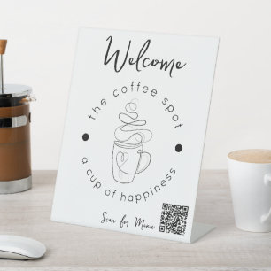 Signe De Table Magasin de Café Personnalisé Ajoutez Votre Logo Mo