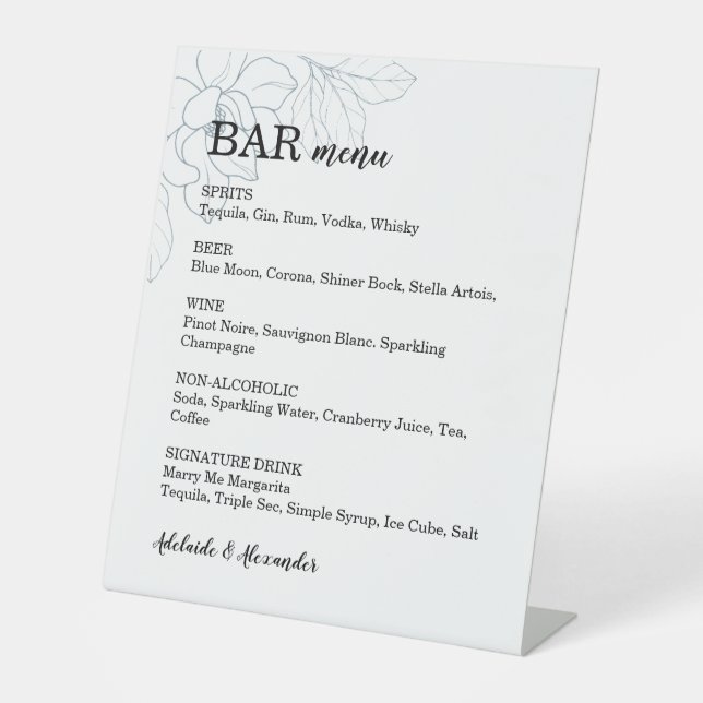 Signe De Table Magnolia Blue (Recto)