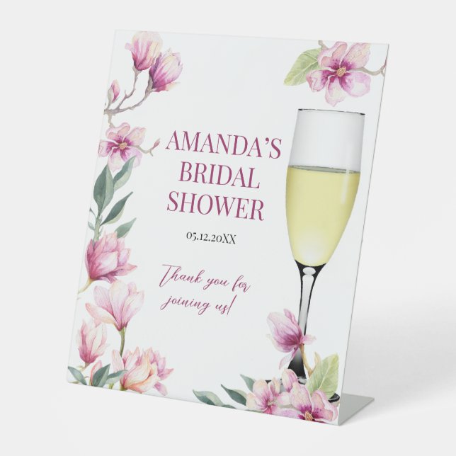 Signe De Table Magnolia Brunch et Bubbly Fête des mariées (Recto)