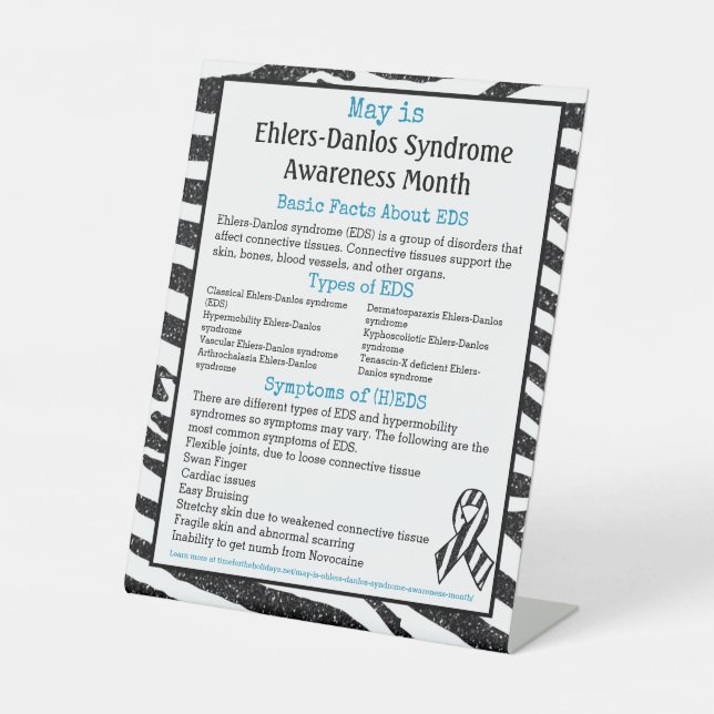 Signe De Table Mai est le Mois de sensibilisation au syndrome d'E (Recto)