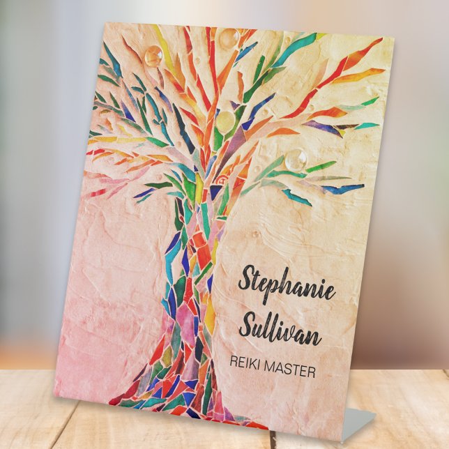 Signe De Table Maître Reiki de l'Arbre Arc-en-Ciel (Créateur téléchargé)