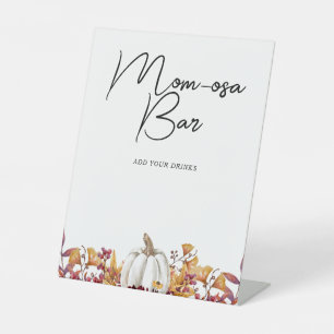Signe De Table Maman-osa Bar Fall in Love White Citrouille Baby s