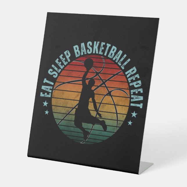 SIGNE DE TABLE MANGER DORMIR BASKETBALL RÉPÉTER (Recto)