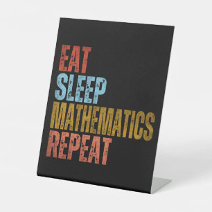SIGNE DE TABLE MANGER DORMIR MATHÉMATIQUES RÉPÉTER