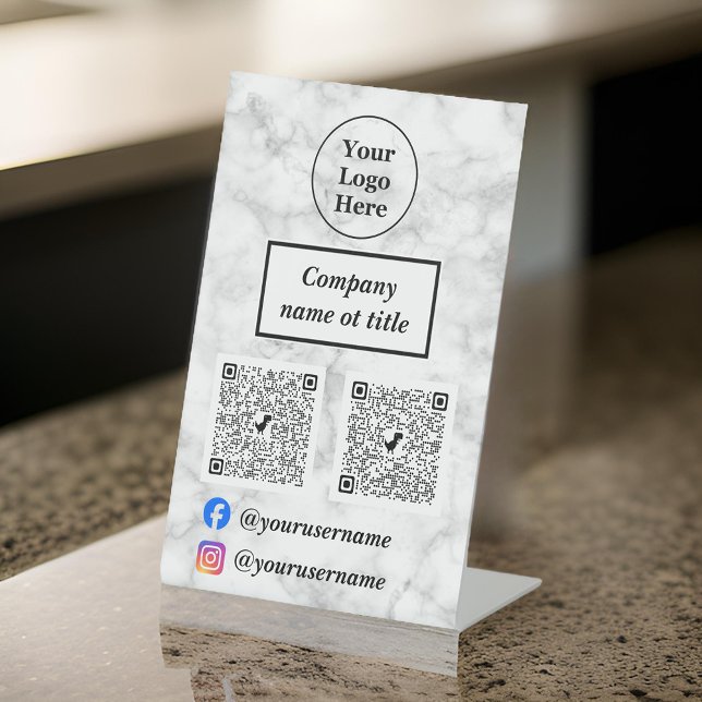 Signe De Table Marbre blanc (Créateur téléchargé)