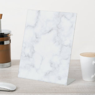 Signe De Table Marbre blanc moderne élégant