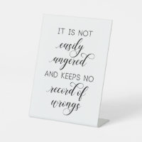 Mariage '1 Corinthiens 13' Pas facilement en colèr