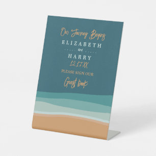 Signe De Table Mariage Abstrait Ocean Beach