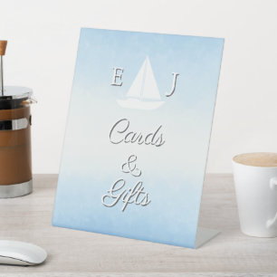 Signe De Table Mariage Aquarelle Eau Rencontre Ciel