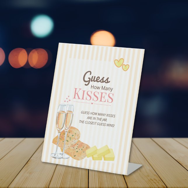 Signe De Table Mariage Beurre Ensemble Jeu Devinez Combien de Bis (Créateur téléchargé)