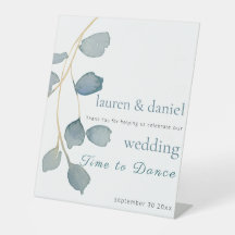 Mariage bleu Dusty minimaliste
