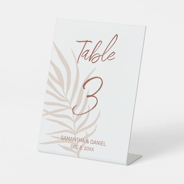 Signe De Table Mariage Boho Terracotta (Recto)