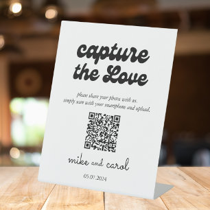 Signe De Table Mariage Capture L'Amour Partage de photos Code Q