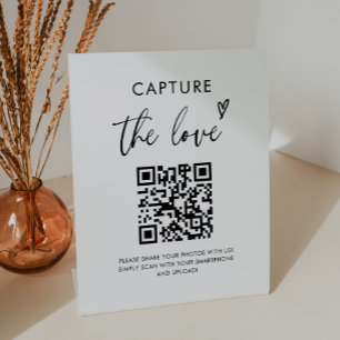 Signe De Table Mariage Capture L'Amour Photo Partager Code QR Sig