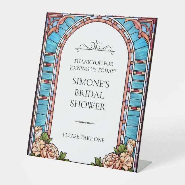 Signe De Table Mariage de cadre de verre filé (Recto)