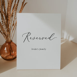 Signe De Table Mariage de calligraphie noir délicat réservé