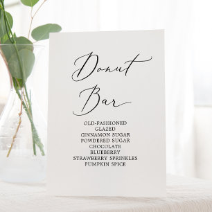 Signe De Table Mariage de calligraphie noire délicate Barre de be