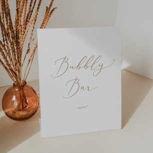 Signe De Table Mariage de calligraphie or Delicy Bubbly Bar