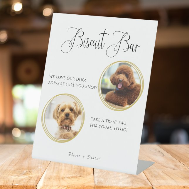 Signe De Table Mariage de chien Favor Biscuit Bar Animaux Mariage (Créateur téléchargé)