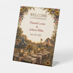 Signe De Table Mariage de grange Rustique Chic Américain avec tou