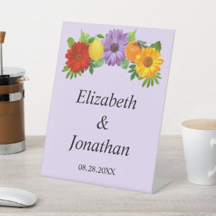 Signe De Table Mariage de jardin floral de agrumes