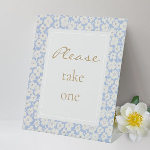 Signe De Table Mariage de l'événement Blue & White Floral Favor