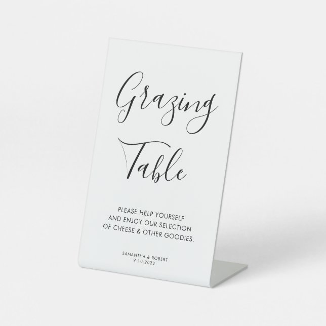 Signe De Table Mariage de table de dégraissage de script Whimsica (Recto)