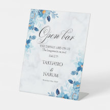 Mariage d'été élégant aux fleurs bleues