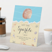 Mariage d'été Minimal Blue Ocean Sparkle