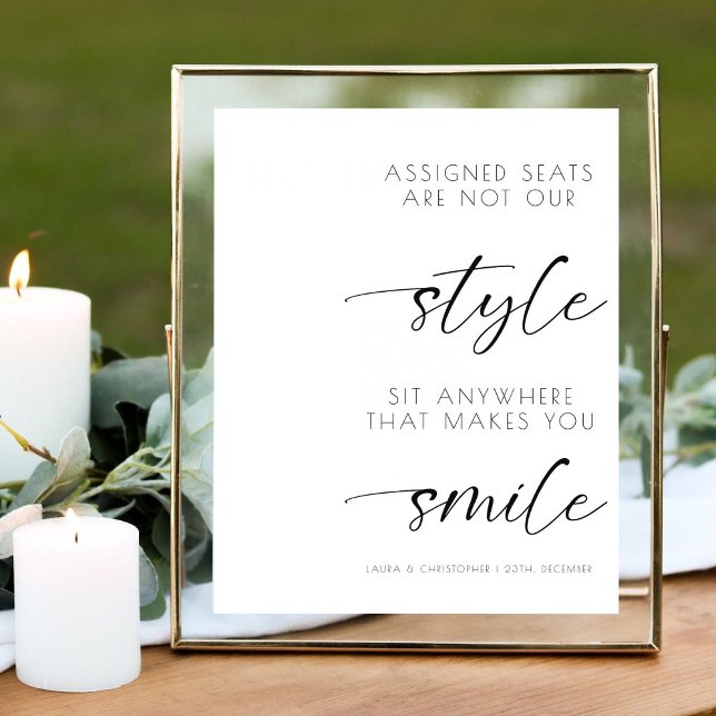 Signe De Table Mariage Élégant Assignés Sièges Ne Sont Pas Notre  (Créateur téléchargé)
