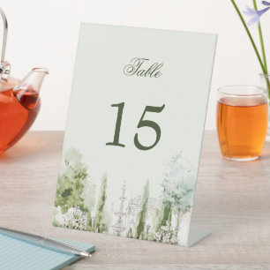 Signe De Table Mariage élégant dans un jardin de manoir à l'aquar
