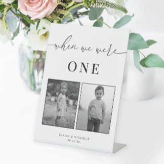 Signe De Table Mariage élégant moderne Numéro de table d'âge