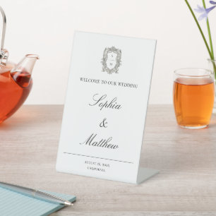 Signe De Table Mariage élégant vintage calligraphie