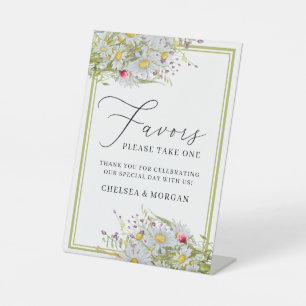 Signe De Table Mariage fleur sauvage Favoriser personnalisable
