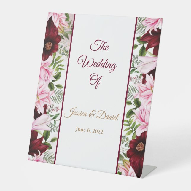 Signe De Table Mariage floral (Recto)