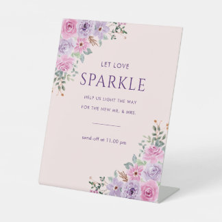 Signe De Table Mariage Floral Aquarelle Rose Élégant