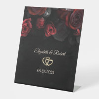 Mariage gothique aux roses rouges élégantes