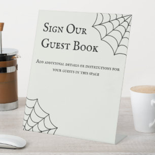 Signe De Table Mariage gothique noir et blanc